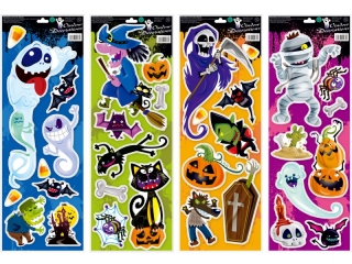 dekorace okenní 21x60 svítící Halloween